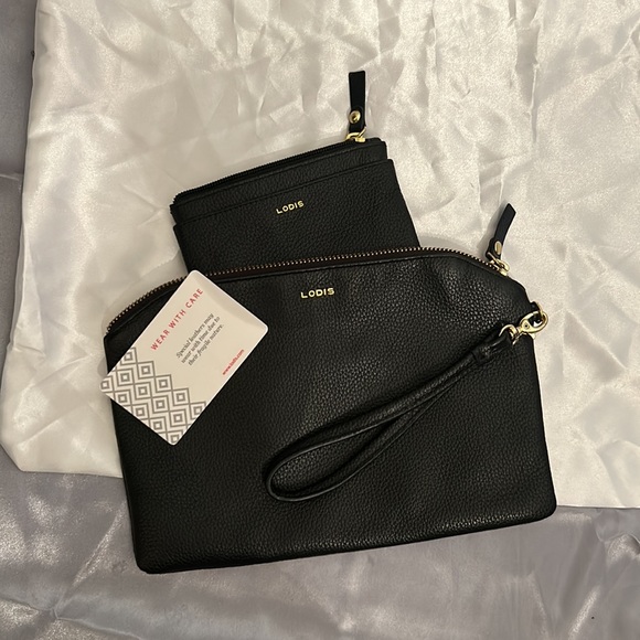 Handbags - Lodis Leather Pouch & Coin Purse Set.